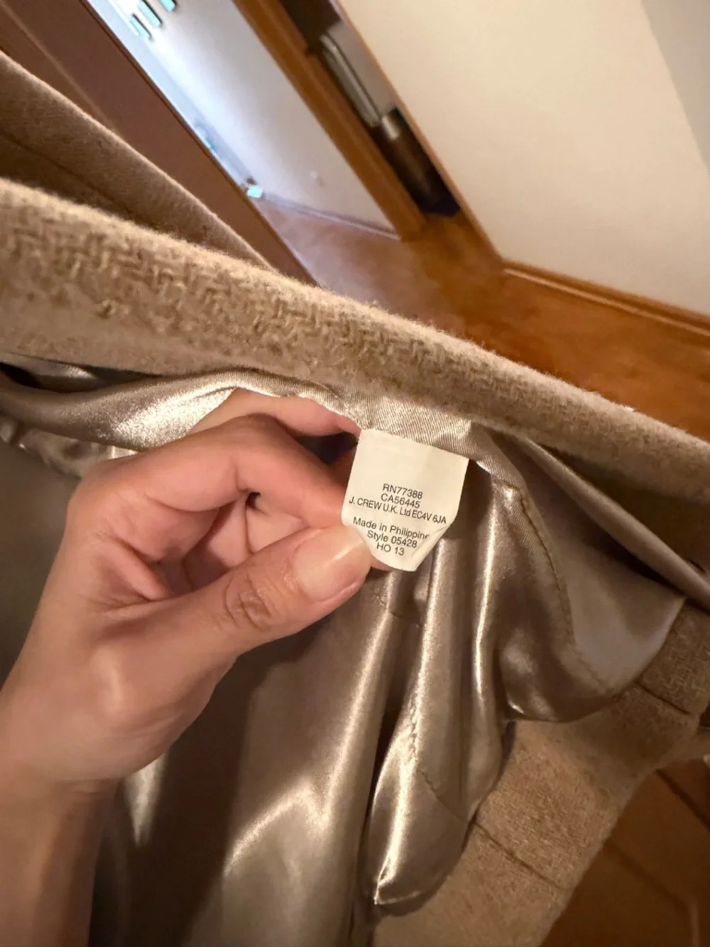 J. Crew Camel Cocoon Coat - Picture 4 of 8